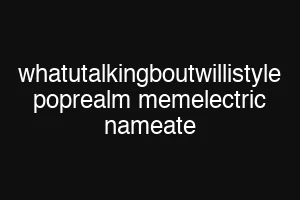 whatutalkingboutwillistyle poprealm memelectric nameate